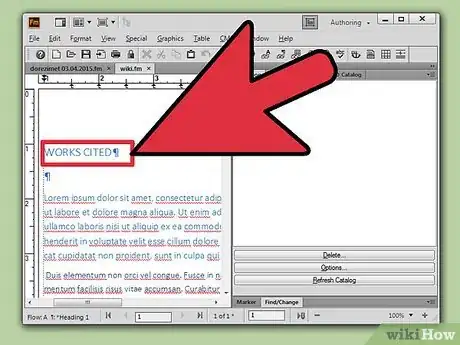 Image titled Generate a TOC for a FrameMaker Document Step 2