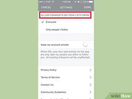 Image titled Use The List App Step 47Bullet4