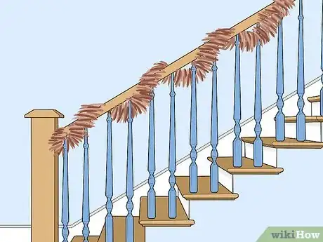 Image titled Decorate Stairs for Christmas Step 4