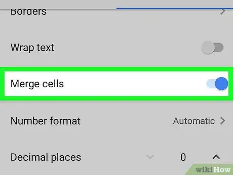 Image titled Merge Cells on Google Sheets on Android Step 7