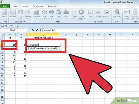 Image titled Use Excel's SUMSQ Function to Find Sum of Squares Step 4
