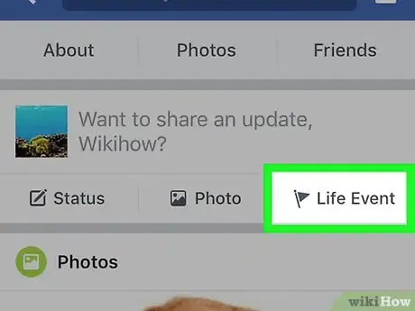 Image titled Add Life Events on Facebook Step 4