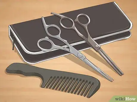 Image titled Cut Curly Hair in Layers Step 1