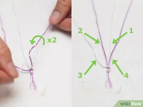 Image titled Make a Candy Stripe Friendship Bracelet Step 7