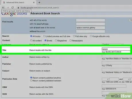 Image titled Do an Advanced Search on Google Books Step 6