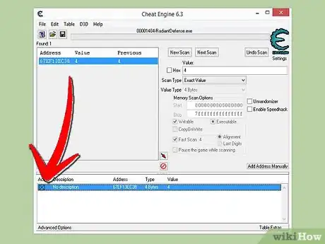 Image titled Hack Radiant Defense on Windows 8 Using Cheat Engine Step 12