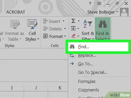 Image titled Search Data in Excel on PC or Mac Step 4