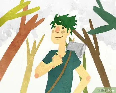 Image titled Survive Alone in the Woods with Nothing but a Hatchet Step 1