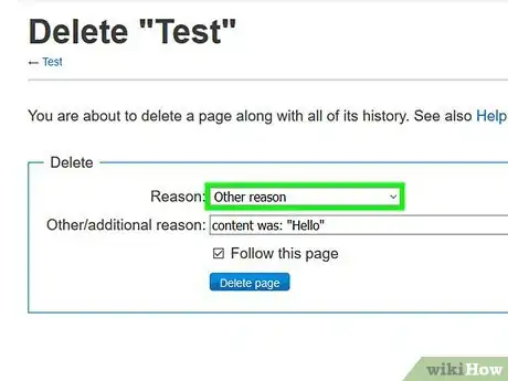 Image titled Delete Pages on a MediaWiki Wiki Step 6