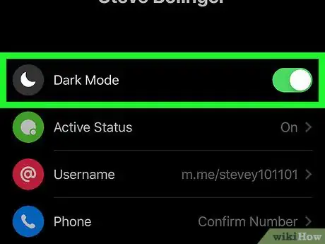 Image titled Activate Night Mode in Messenger Step 3