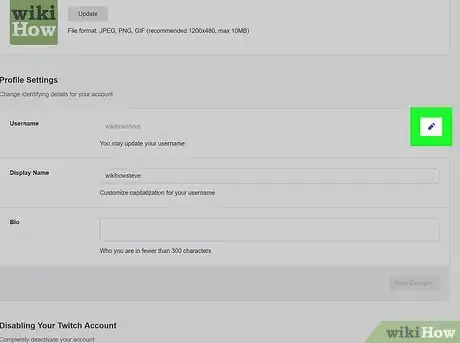 Image titled Change Your Name on Twitch Step 12