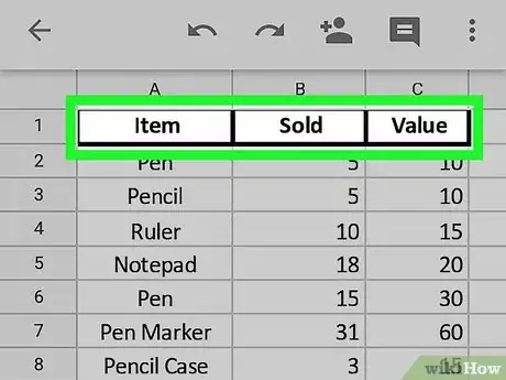 Image titled Make a Table on Google Sheets on Android Step 9