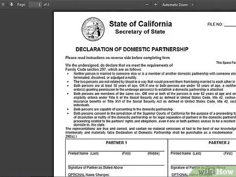 Image titled File for a California Domestic Partnership Step 3