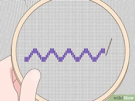 Image titled Work the Bargello or Long Stitch in Needlepoint Step 11