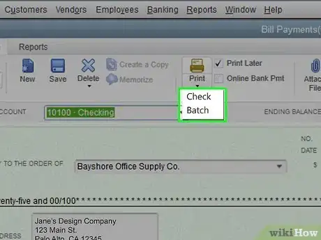 Image titled Print Checks in Quickbooks Step 13