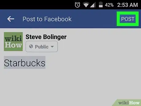 Image titled Tag a Facebook Business Page on Android Step 10