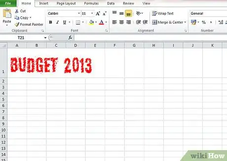Image titled Build a Budget Spreadsheet (Teenagers) Step 2