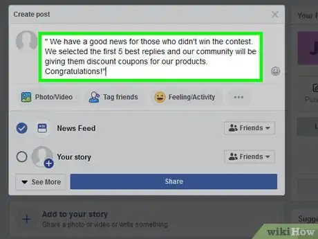 Image titled Do Giveaways on Facebook Step 16