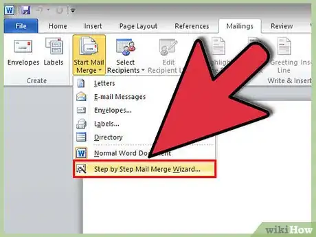 Image titled Perform a Mail Merge in Word 2010 Step 4