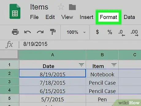 Image titled Highlight Duplicates on Google Sheets on PC or Mac Step 4