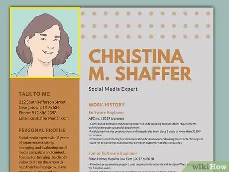 Image titled Create a Visual Resume Step 7