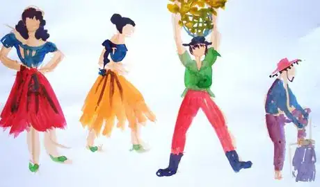 Image titled Look past the clothing to see the stick figure beginnings.