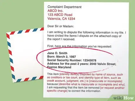 Image titled Dispute an Experian Credit Report by Mail Step 4