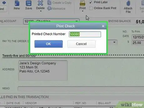 Image titled Print Checks in Quickbooks Step 14
