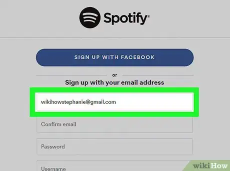 Image titled Create a Spotify Account Without Facebook on a PC or Mac Step 3