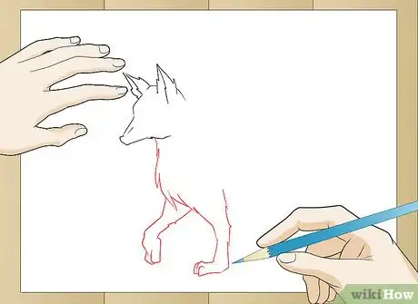 Image titled Draw a Realistic Wolf Step 4