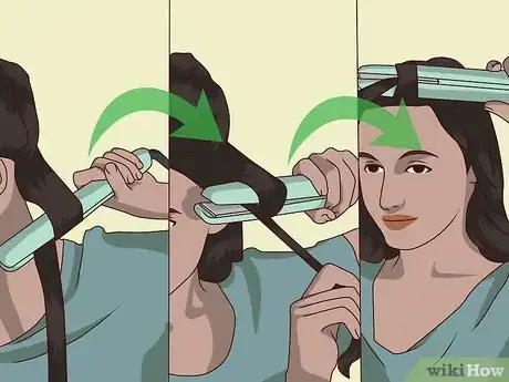 Image titled Curl a Weave with a Flat Iron Step 11