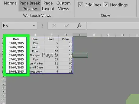 Image titled Adjust Page Breaks in Excel Step 3