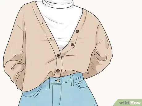 Image titled Wear a Beige Cardigan Step 1