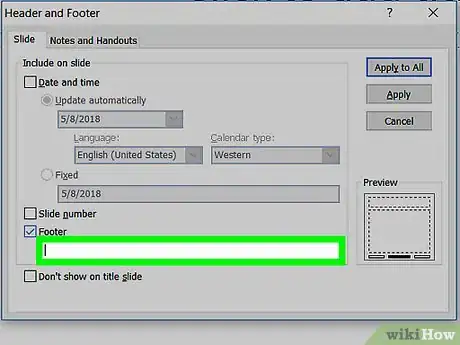 Image titled Edit the Footer in PowerPoint on PC or Mac Step 7