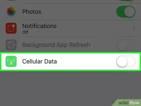 Image titled Turn Off Cellular Data for WhatsApp on an iPhone Step 3