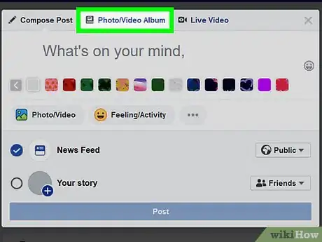 Image titled Promote Videos on Facebook Step 1