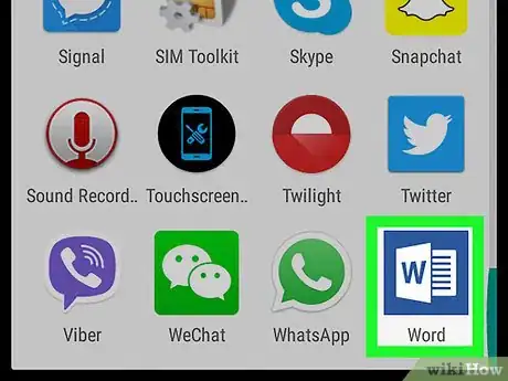 Image titled Make a Dash in Microsoft Word on Android Step 1