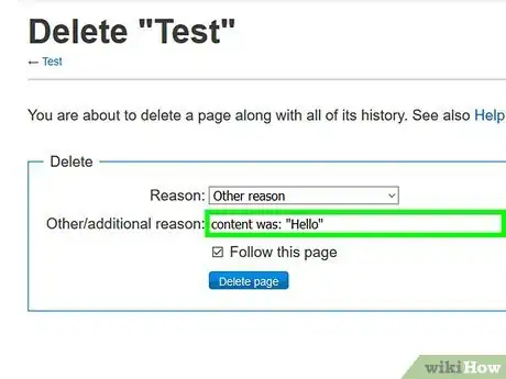 Image titled Delete Pages on a MediaWiki Wiki Step 7