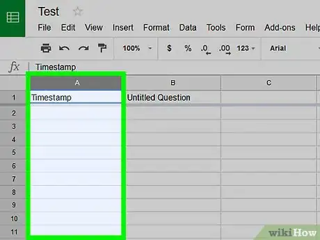 Image titled Rename Columns on Google Sheets on PC or Mac Step 3