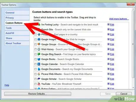 Image titled Customize the Google Toolbar Step 3