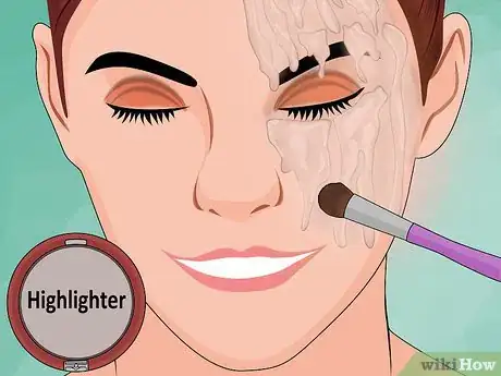 Image titled Do Melted Face Costume Makeup Step 14