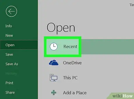 Image titled Recover an Unsaved Excel File on PC or Mac Step 4