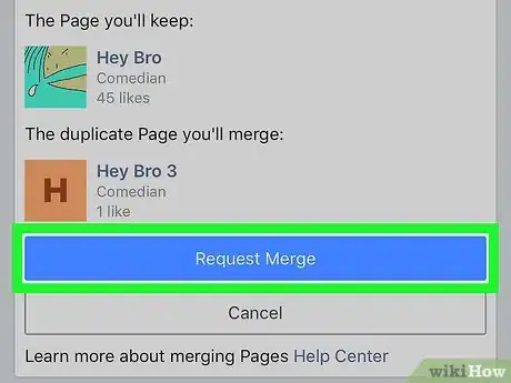 Image titled Merge Facebook Pages Step 11