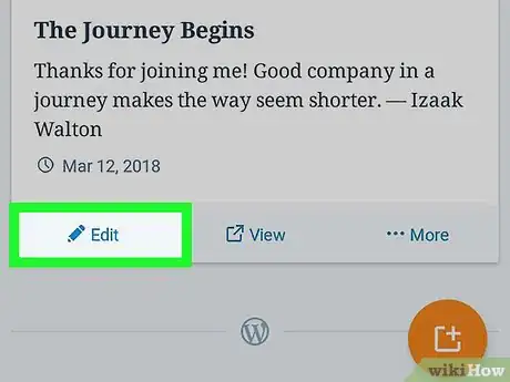 Image titled Edit a Post Page in WordPress on Android Step 3