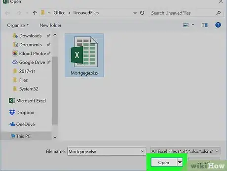 Image titled Recover an Unsaved Excel File on PC or Mac Step 7