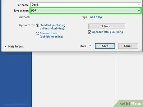 Image titled Save Word As a PDF Step 4