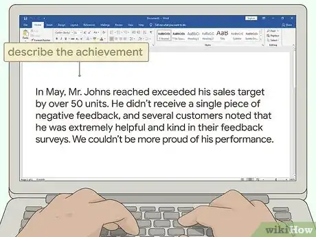 Image titled Write a Recognition Letter Step 3