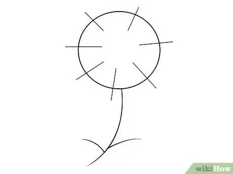 Image titled Draw a Wild Flower Step 2