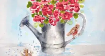 Do a Watercolor of a Watering Can with Birds