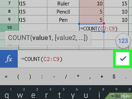Image titled Count Cells on Google Sheets on Android Step 9